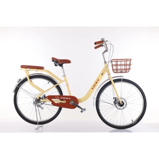 Xe mini đĩa phanh bánh 26 VICKY -Mã YG26 (vàng)