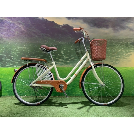 Xe mini VICKY LADY bánh 26 -mã L660 (trắng nâu)