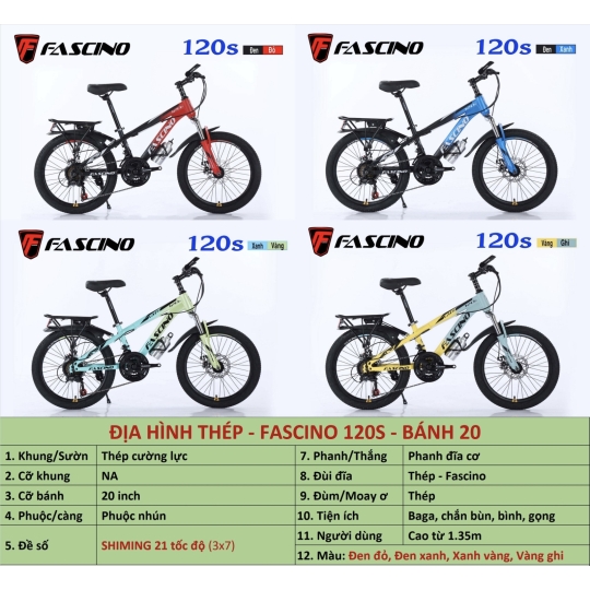 Xe đạp trẻ em Fascino ( đề) 