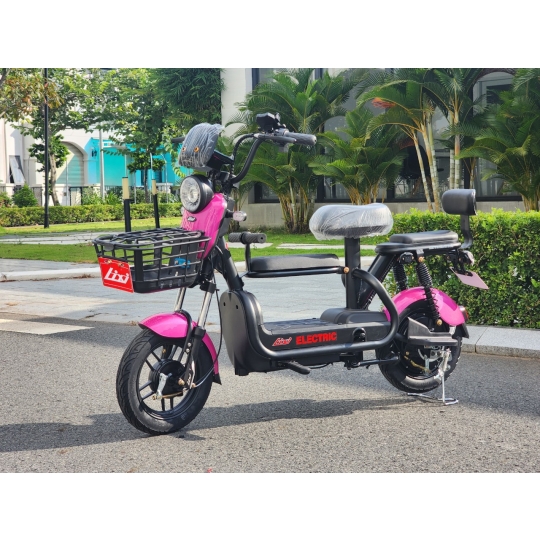 Xe đạp điện LIXI 3 yên (hồng)
